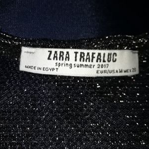 Zara sheer glitter tank